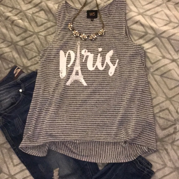 Paris high lo graphic tank top. - Picture 2 of 3